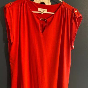Calvin Klein Size L Red Top